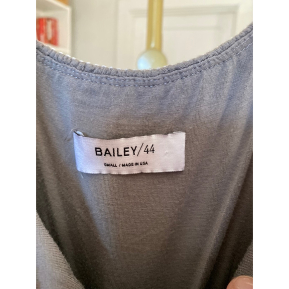 Bailey 44 Anthropologie Gray Smocked Romper Wide Leg Quiet Luxury Resort Beach S - Picture 8 of 9